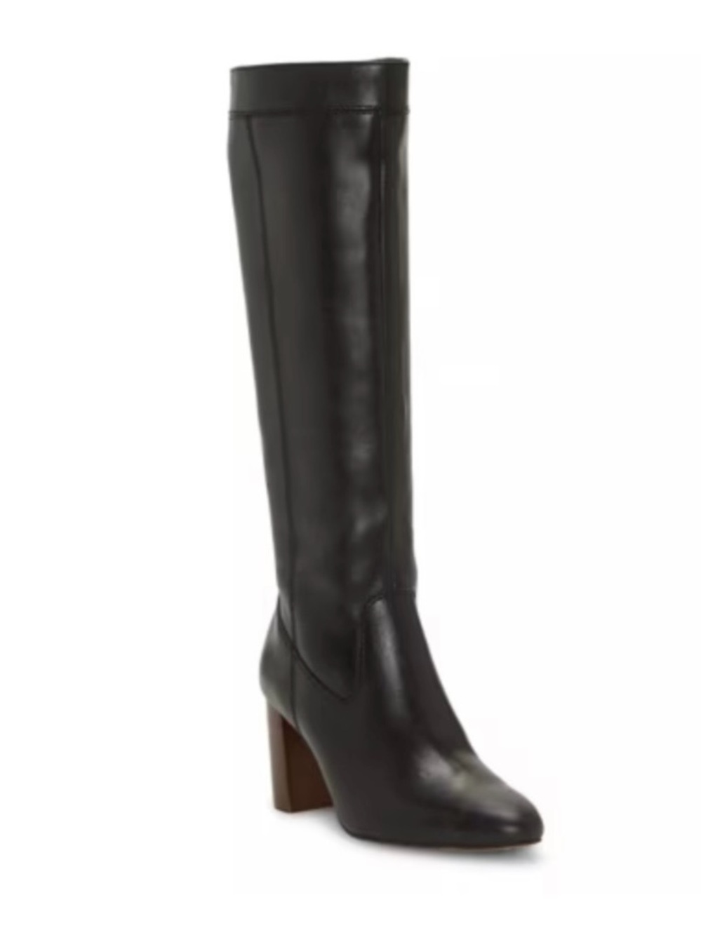 Vince Camuto Caseyl knee high leather heeled boots in Black.  Size 7